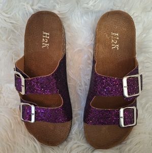 H2K Double Purple Sparkle Slides
